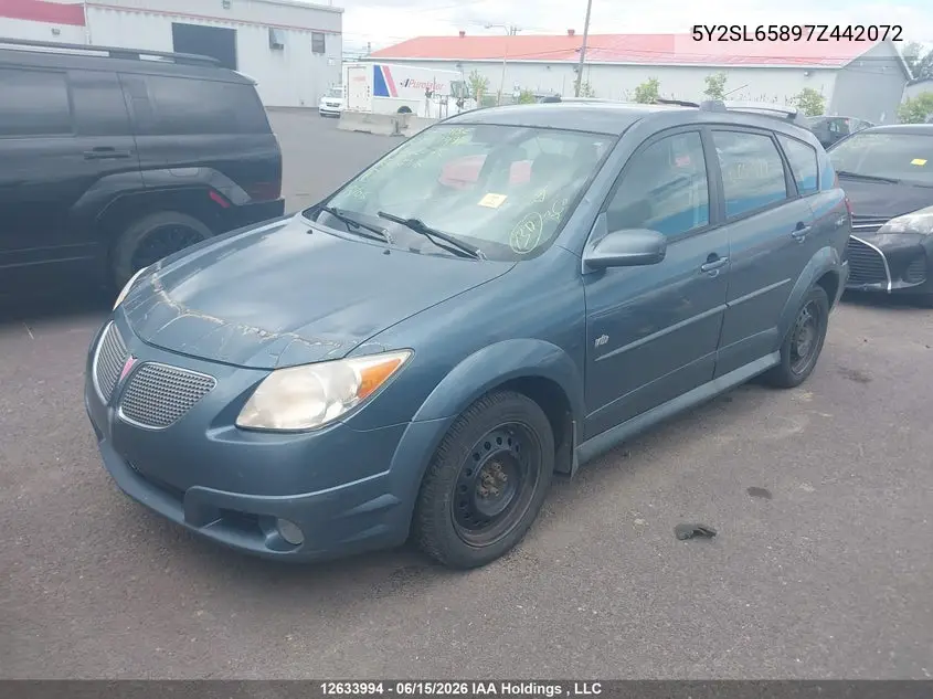 2007 Pontiac Vibe VIN: 5Y2SL65897Z442072 Lot: 12633994x