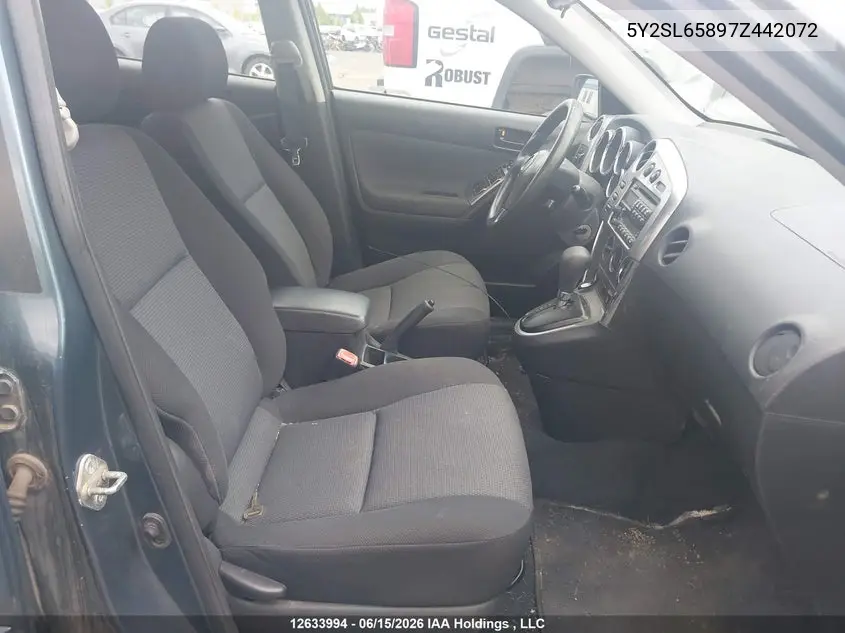 2007 Pontiac Vibe VIN: 5Y2SL65897Z442072 Lot: 12633994x