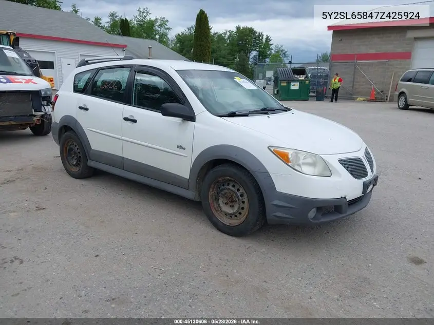 2007 Pontiac Vibe VIN: 5Y2SL65847Z425924 Lot: 45130606