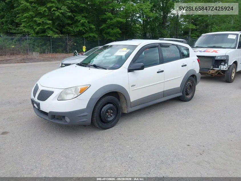 2007 Pontiac Vibe VIN: 5Y2SL65847Z425924 Lot: 45130606