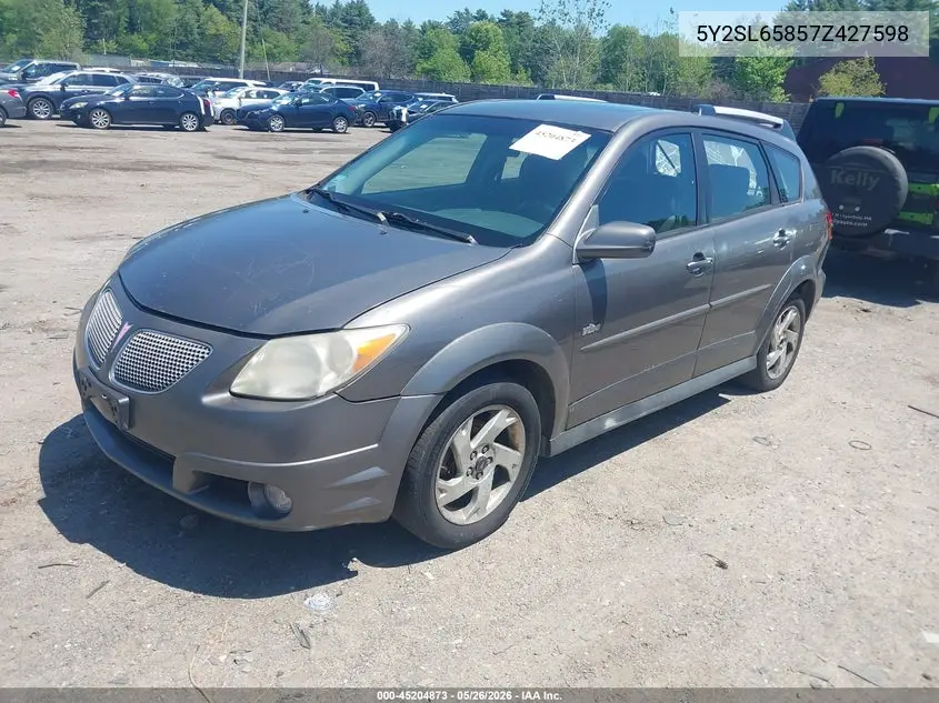 2007 Pontiac Vibe VIN: 5Y2SL65857Z427598 Lot: 45204873