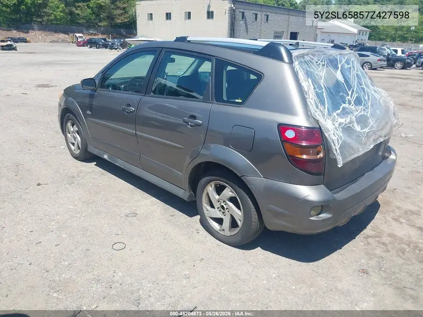 2007 Pontiac Vibe VIN: 5Y2SL65857Z427598 Lot: 45204873