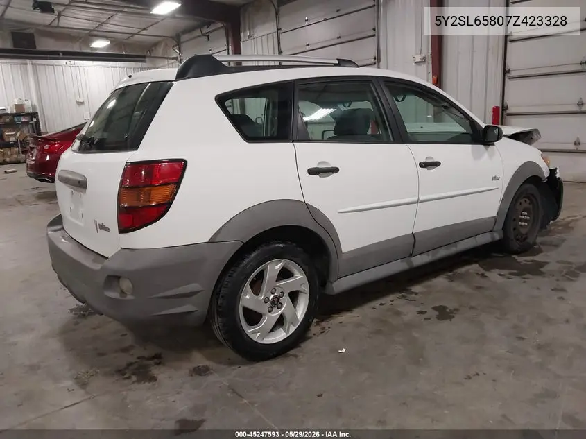2007 Pontiac Vibe VIN: 5Y2SL65807Z423328 Lot: 45247593