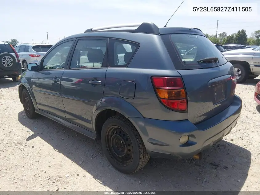 2007 Pontiac Vibe VIN: 5Y2SL65827Z411505 Lot: 45255288