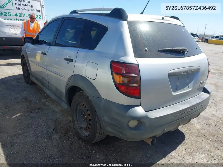 2007 Pontiac Vibe VIN: 5Y2SL67857Z436492 Lot: 45277869