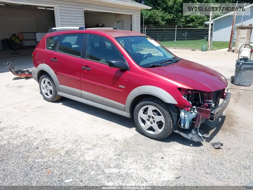 2007 Pontiac Vibe VIN: 5Y2SL65837Z408676 Lot: 45296717