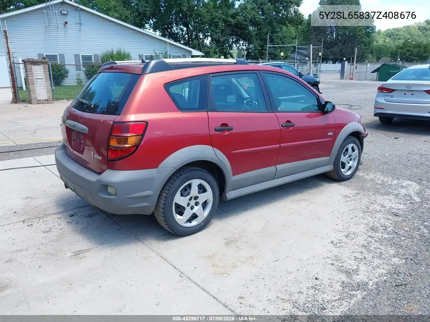2007 Pontiac Vibe VIN: 5Y2SL65837Z408676 Lot: 45296717