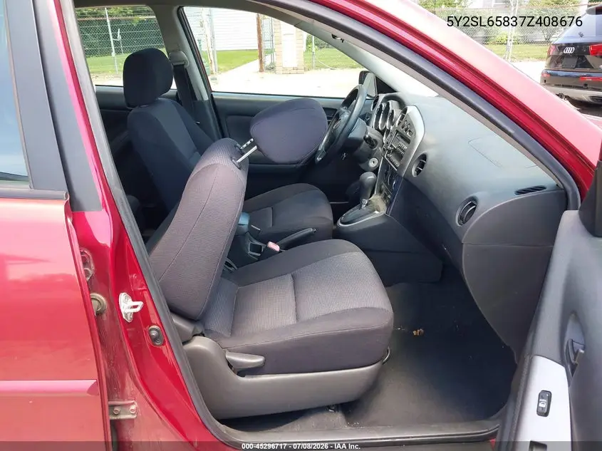 2007 Pontiac Vibe VIN: 5Y2SL65837Z408676 Lot: 45296717