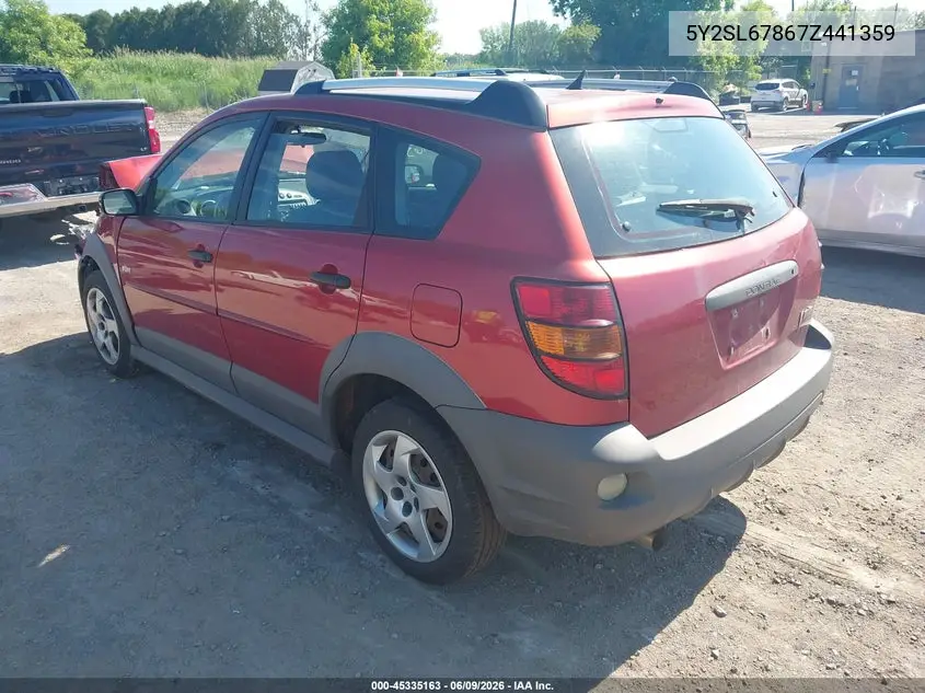 2007 Pontiac Vibe VIN: 5Y2SL67867Z441359 Lot: 45335163