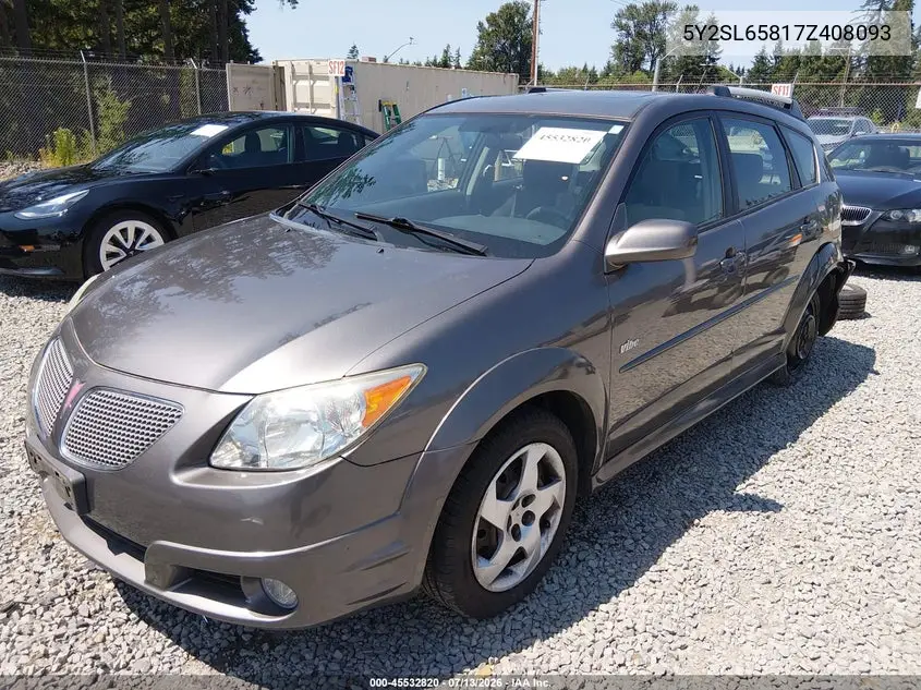 2007 Pontiac Vibe VIN: 5Y2SL65817Z408093 Lot: 45532820