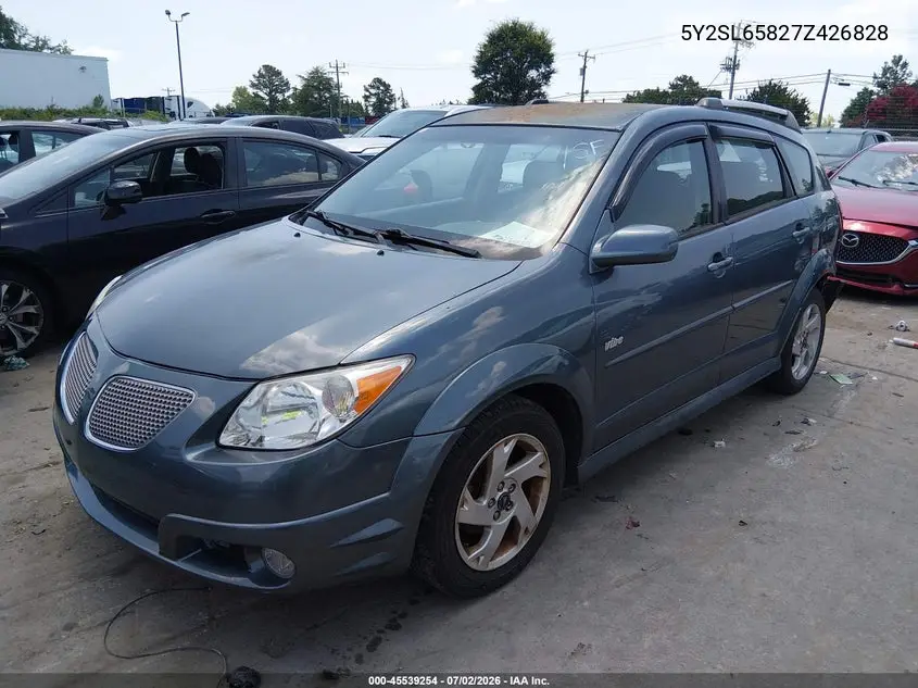 2007 Pontiac Vibe VIN: 5Y2SL65827Z426828 Lot: 45539254