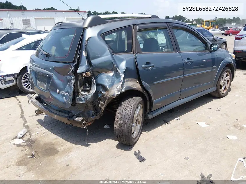 2007 Pontiac Vibe VIN: 5Y2SL65827Z426828 Lot: 45539254