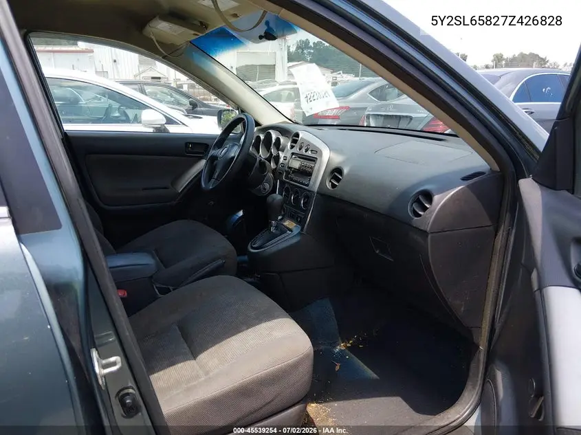 2007 Pontiac Vibe VIN: 5Y2SL65827Z426828 Lot: 45539254