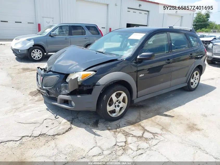 2007 Pontiac Vibe VIN: 5Y2SL65857Z401695 Lot: 45564516