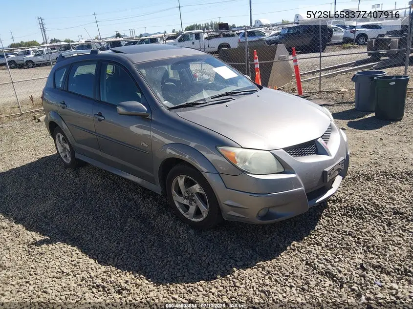 2007 Pontiac Vibe VIN: 5Y2SL65837Z407916 Lot: 45608854