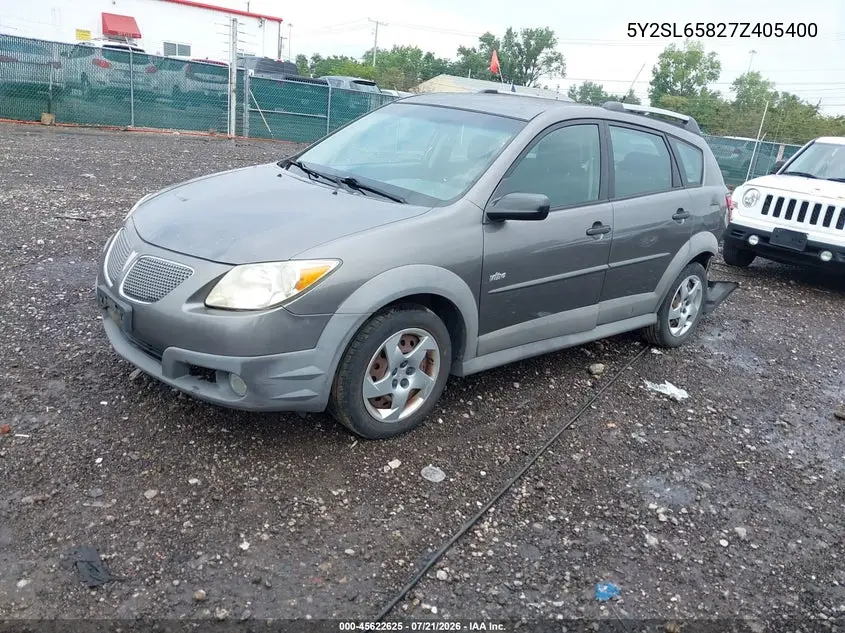 2007 Pontiac Vibe VIN: 5Y2SL65827Z405400 Lot: 45622625