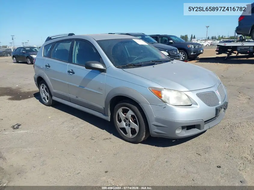 2007 Pontiac Vibe VIN: 5Y2SL65897Z416782 Lot: 45632454