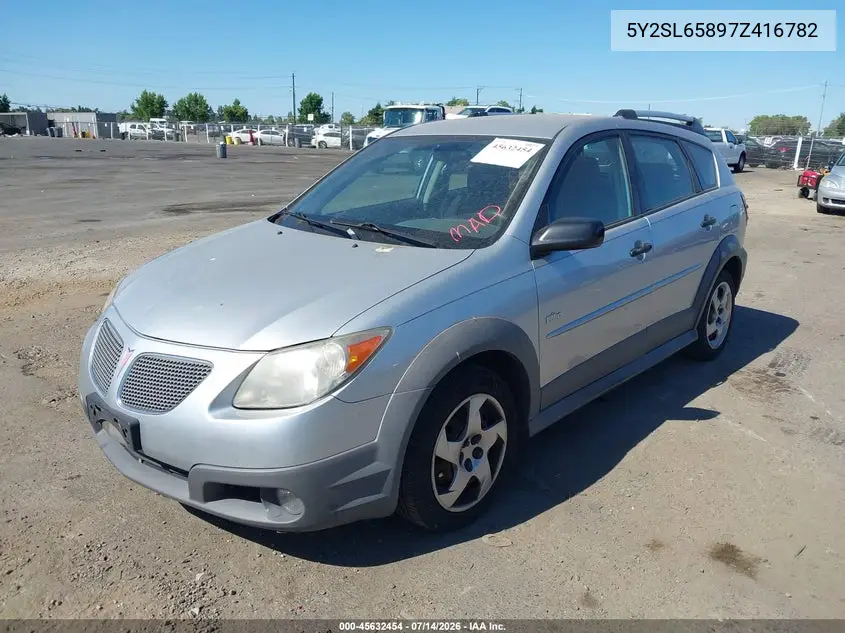 2007 Pontiac Vibe VIN: 5Y2SL65897Z416782 Lot: 45632454