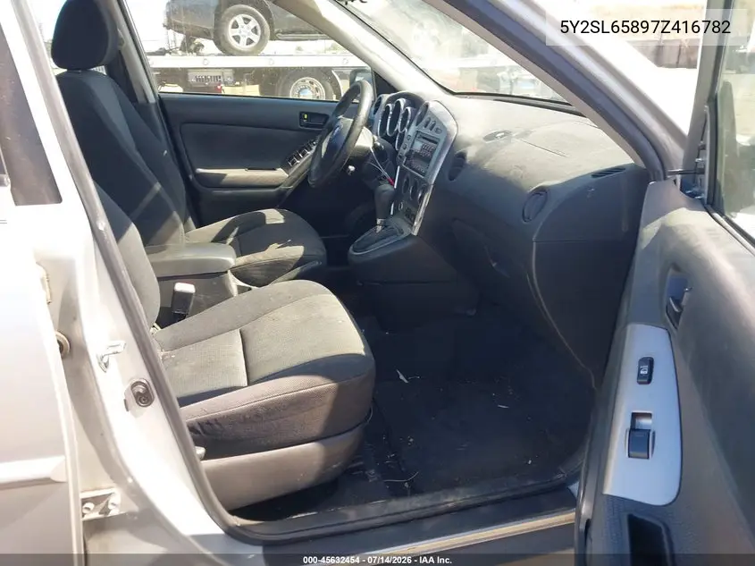2007 Pontiac Vibe VIN: 5Y2SL65897Z416782 Lot: 45632454