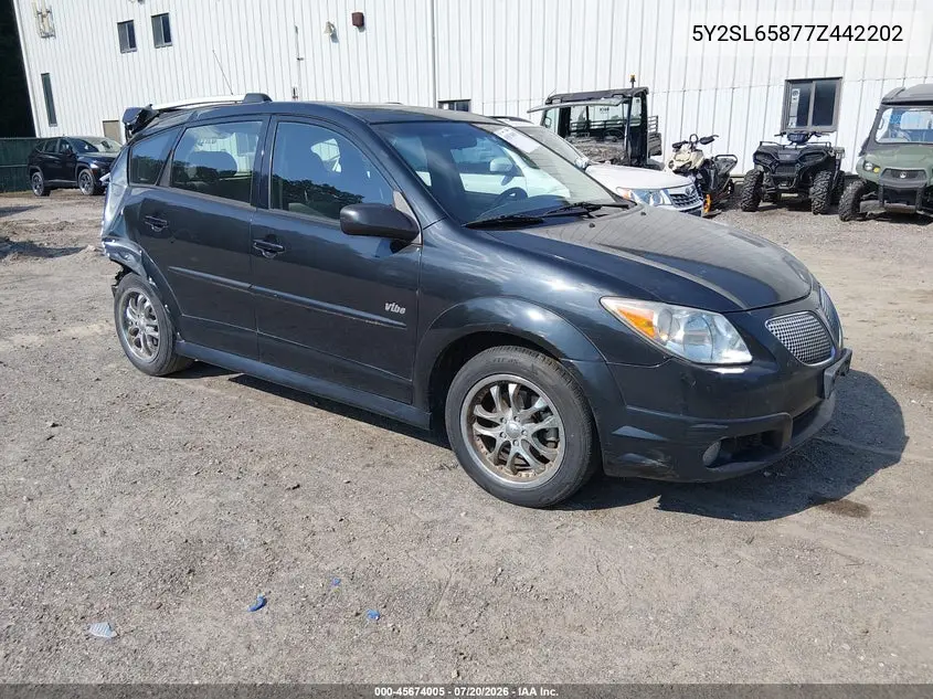 2007 Pontiac Vibe VIN: 5Y2SL65877Z442202 Lot: 45674005