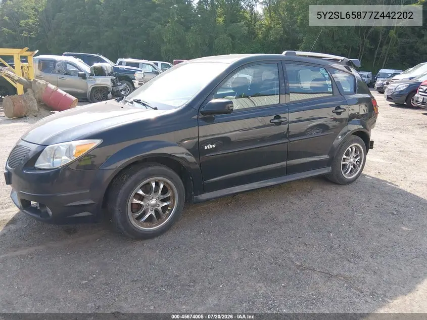 2007 Pontiac Vibe VIN: 5Y2SL65877Z442202 Lot: 45674005