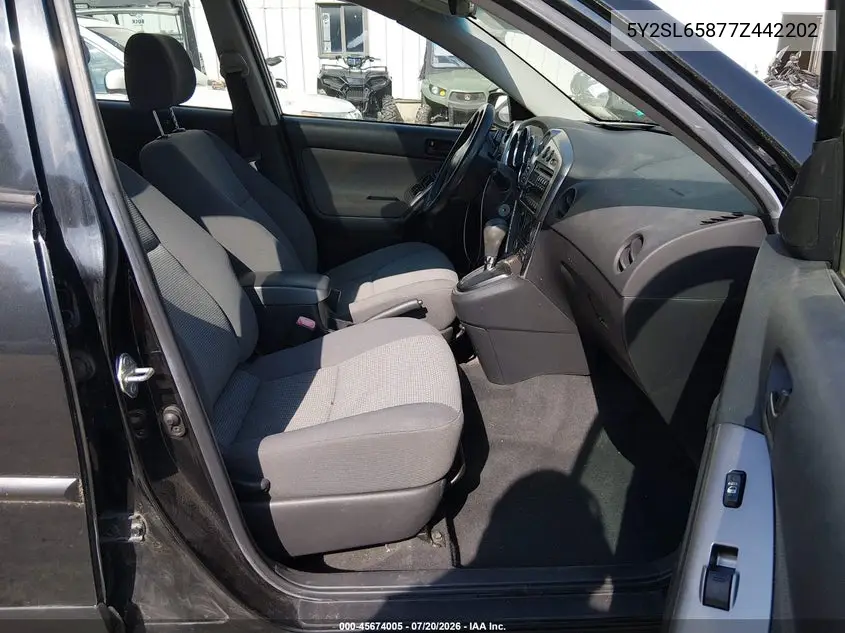 2007 Pontiac Vibe VIN: 5Y2SL65877Z442202 Lot: 45674005
