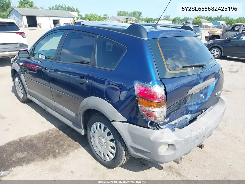2008 Pontiac Vibe VIN: 5Y2SL65868Z425196 Lot: 45562213