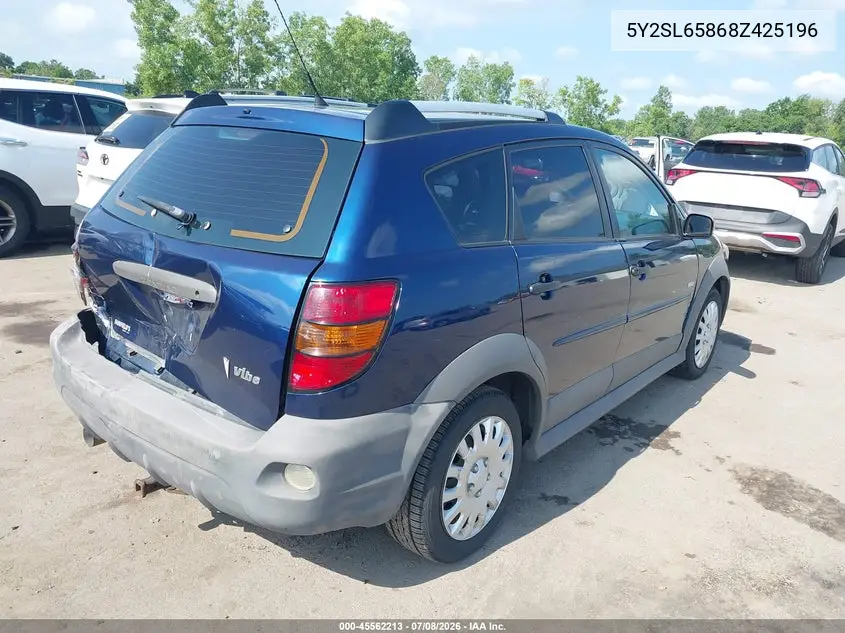 2008 Pontiac Vibe VIN: 5Y2SL65868Z425196 Lot: 45562213