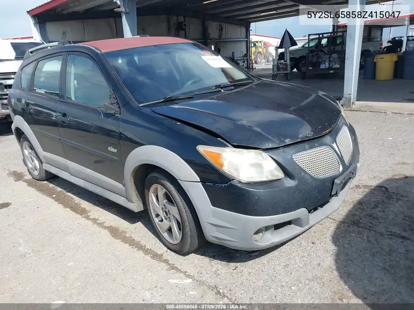 2008 Pontiac Vibe VIN: 5Y2SL65858Z415047 Lot: 45596045