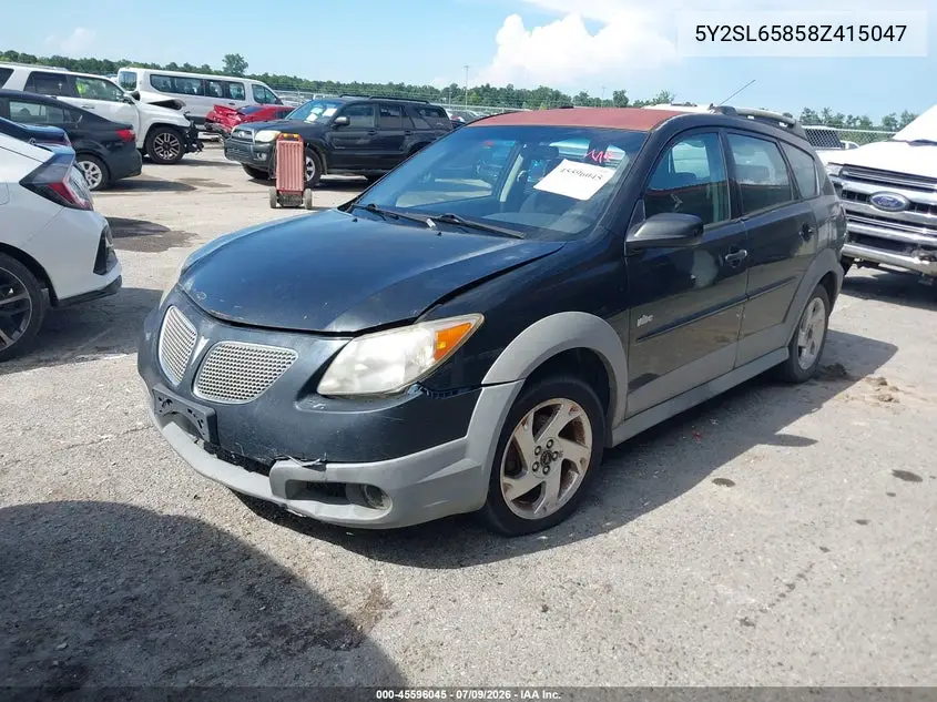 2008 Pontiac Vibe VIN: 5Y2SL65858Z415047 Lot: 45596045