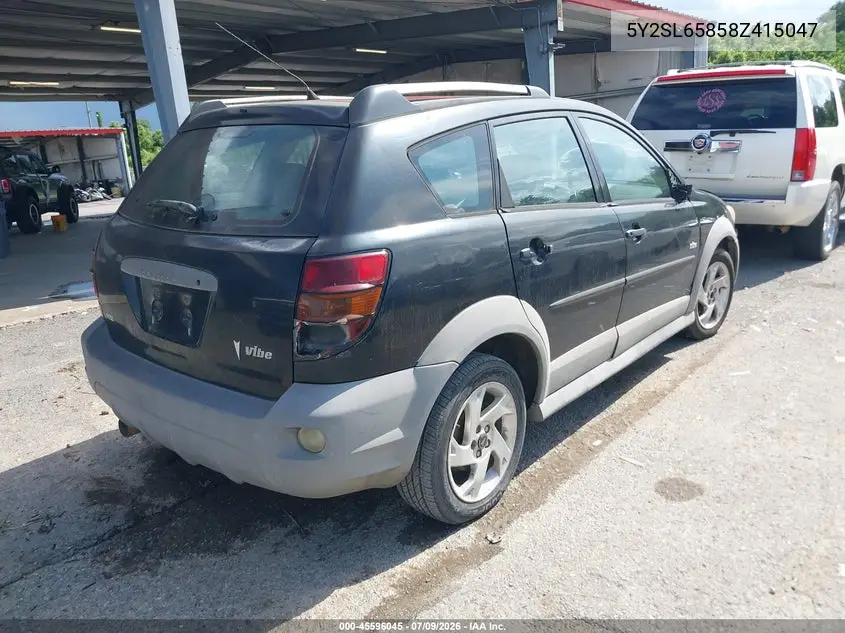 2008 Pontiac Vibe VIN: 5Y2SL65858Z415047 Lot: 45596045