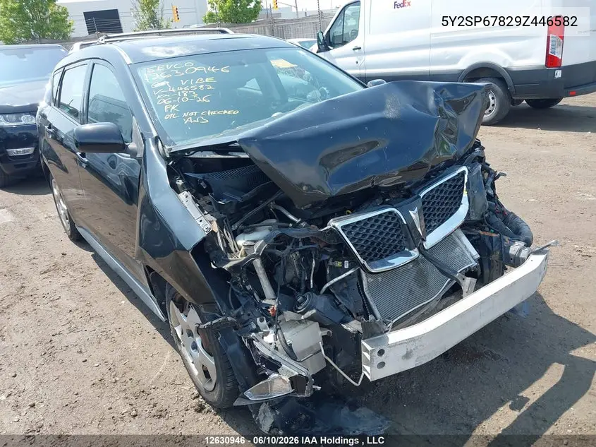 2009 Pontiac Vibe VIN: 5Y2SP67829Z446582 Lot: 12630946