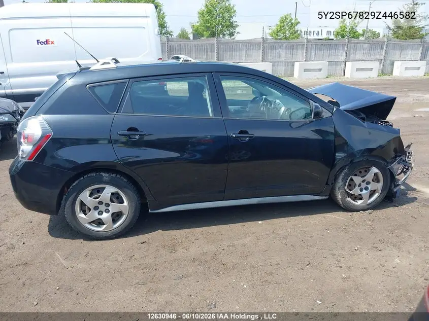 2009 Pontiac Vibe VIN: 5Y2SP67829Z446582 Lot: 12630946