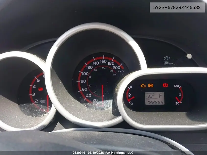 2009 Pontiac Vibe VIN: 5Y2SP67829Z446582 Lot: 12630946