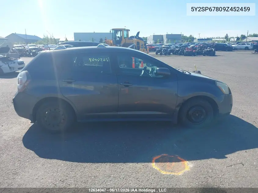 2009 Pontiac Vibe VIN: 5Y2SP67809Z452459 Lot: 12634047