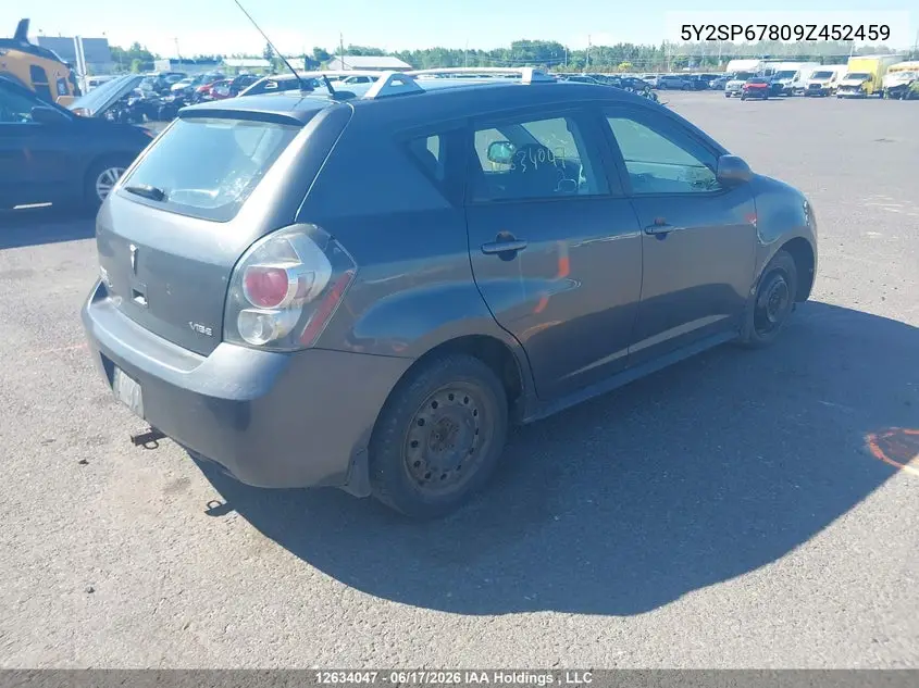 2009 Pontiac Vibe VIN: 5Y2SP67809Z452459 Lot: 12634047
