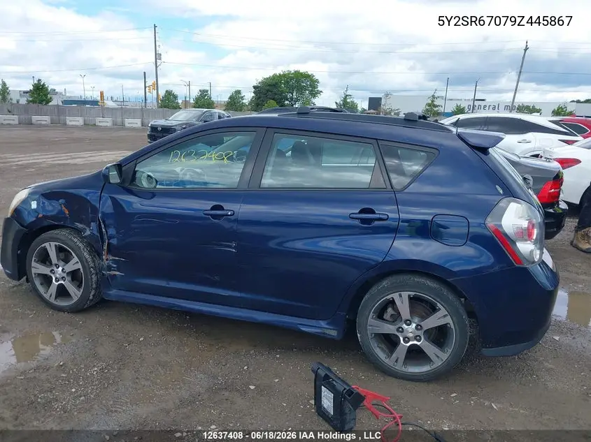 2009 Pontiac Vibe Gt VIN: 5Y2SR67079Z445867 Lot: 12637408