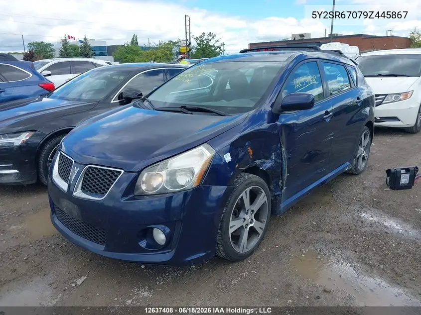 2009 Pontiac Vibe Gt VIN: 5Y2SR67079Z445867 Lot: 12637408