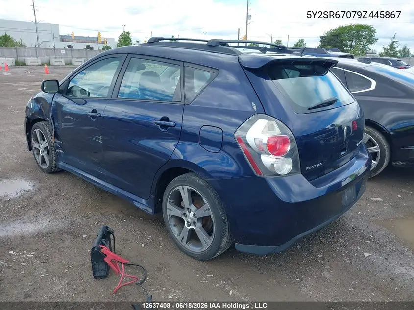 2009 Pontiac Vibe Gt VIN: 5Y2SR67079Z445867 Lot: 12637408