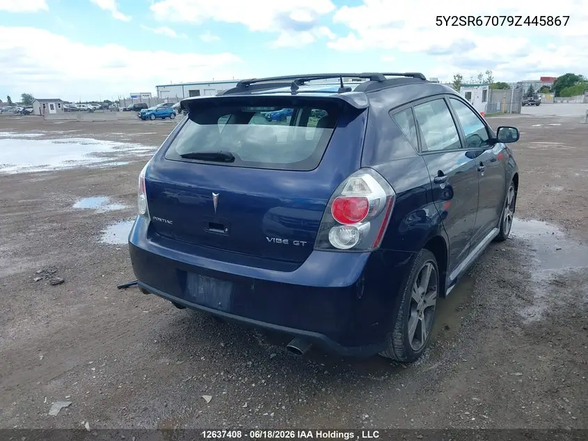 2009 Pontiac Vibe Gt VIN: 5Y2SR67079Z445867 Lot: 12637408