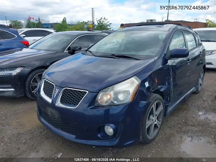 2009 Pontiac Vibe Gt VIN: 5Y2SR67079Z445867 Lot: 12637408
