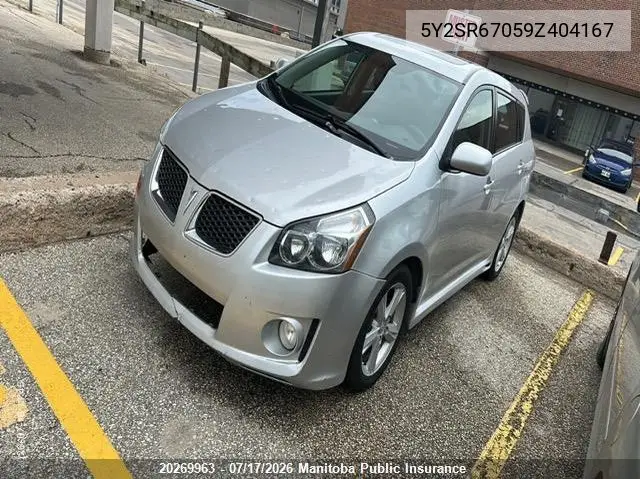 2009 Pontiac Vibe Gt VIN: 5Y2SR67059Z404167 Lot: 20269963