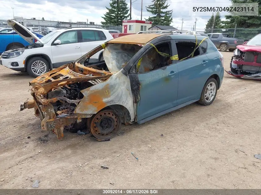2009 Pontiac Vibe VIN: 5Y2SM67049Z423114 Lot: 30092014