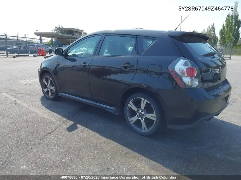 2009 Pontiac Vibe VIN: 5Y2SR67049Z464778 Lot: 40078690