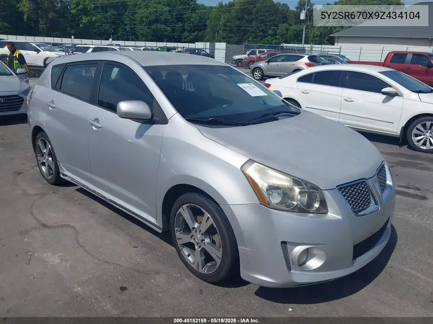 2009 Pontiac Vibe Gt VIN: 5Y2SR670X9Z434104 Lot: 45152159