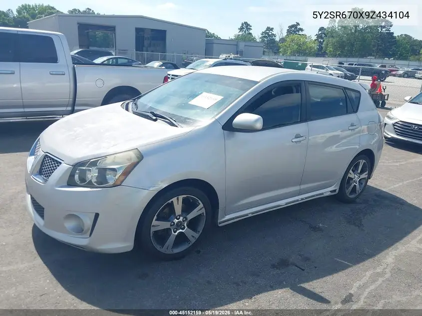 2009 Pontiac Vibe Gt VIN: 5Y2SR670X9Z434104 Lot: 45152159