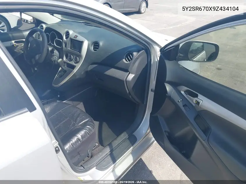 2009 Pontiac Vibe Gt VIN: 5Y2SR670X9Z434104 Lot: 45152159