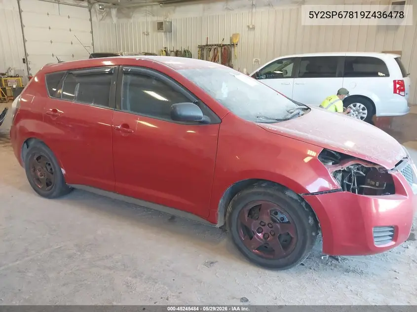 2009 Pontiac Vibe VIN: 5Y2SP67819Z436478 Lot: 45245484