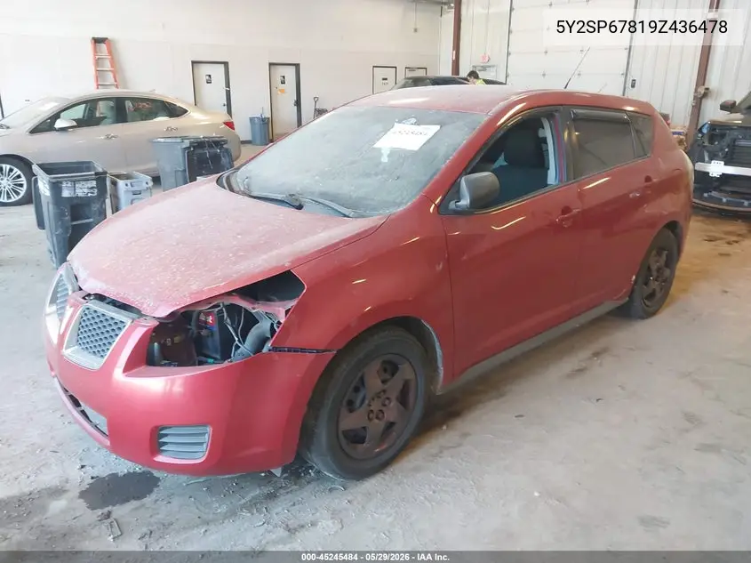 2009 Pontiac Vibe VIN: 5Y2SP67819Z436478 Lot: 45245484