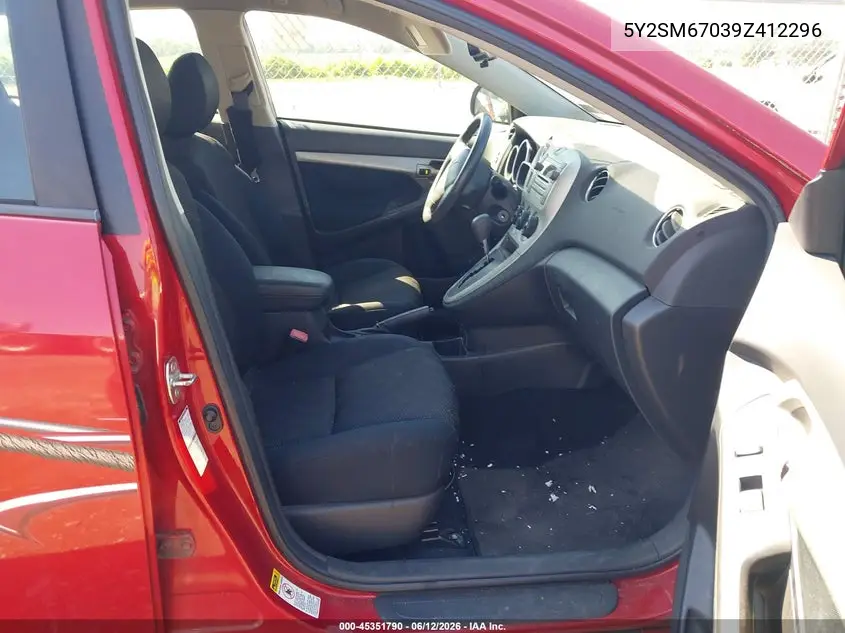 2009 Pontiac Vibe VIN: 5Y2SM67039Z412296 Lot: 45351790